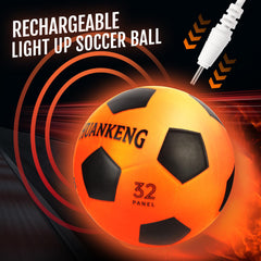 HuanKeng glow ball durable rubber shell withstands rough outdoor games.
