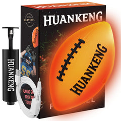 HuanKeng glow football shines in the dark for vivid night play.