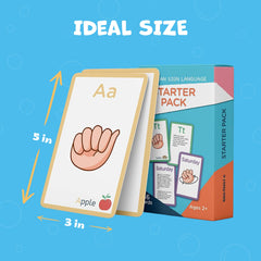 Hubble Bubble Kids ASL cards back-side descriptions clarifying meanings for retention.