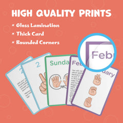 Hubble Bubble Kids ASL cards front-side illustration showing a sign for quick learning.