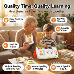 HubFIVY CVC cards focus promotes word learning via image matching.