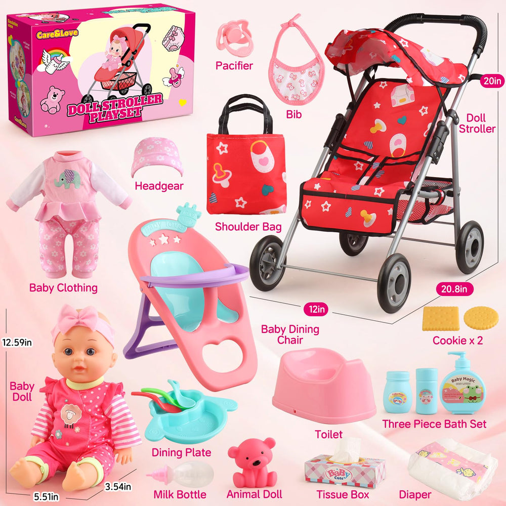 HuceePlay twelve-and-a-half-inch doll for lifelike nurturing play.