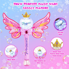 Hugeway Princess Bubble Wand lights and music enhance nighttime fun