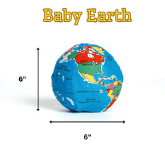 Hugg-A-Planet Baby Earth stitching detail demonstrates durable craftsmanship.