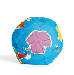 Hugg-A-Planet Classic Political Earth close-up texture, durable stitching for long-lasting hugs.