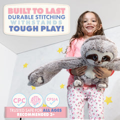 Huggle Healers Marshmallow Sloth suitable for kids, teens, and adults