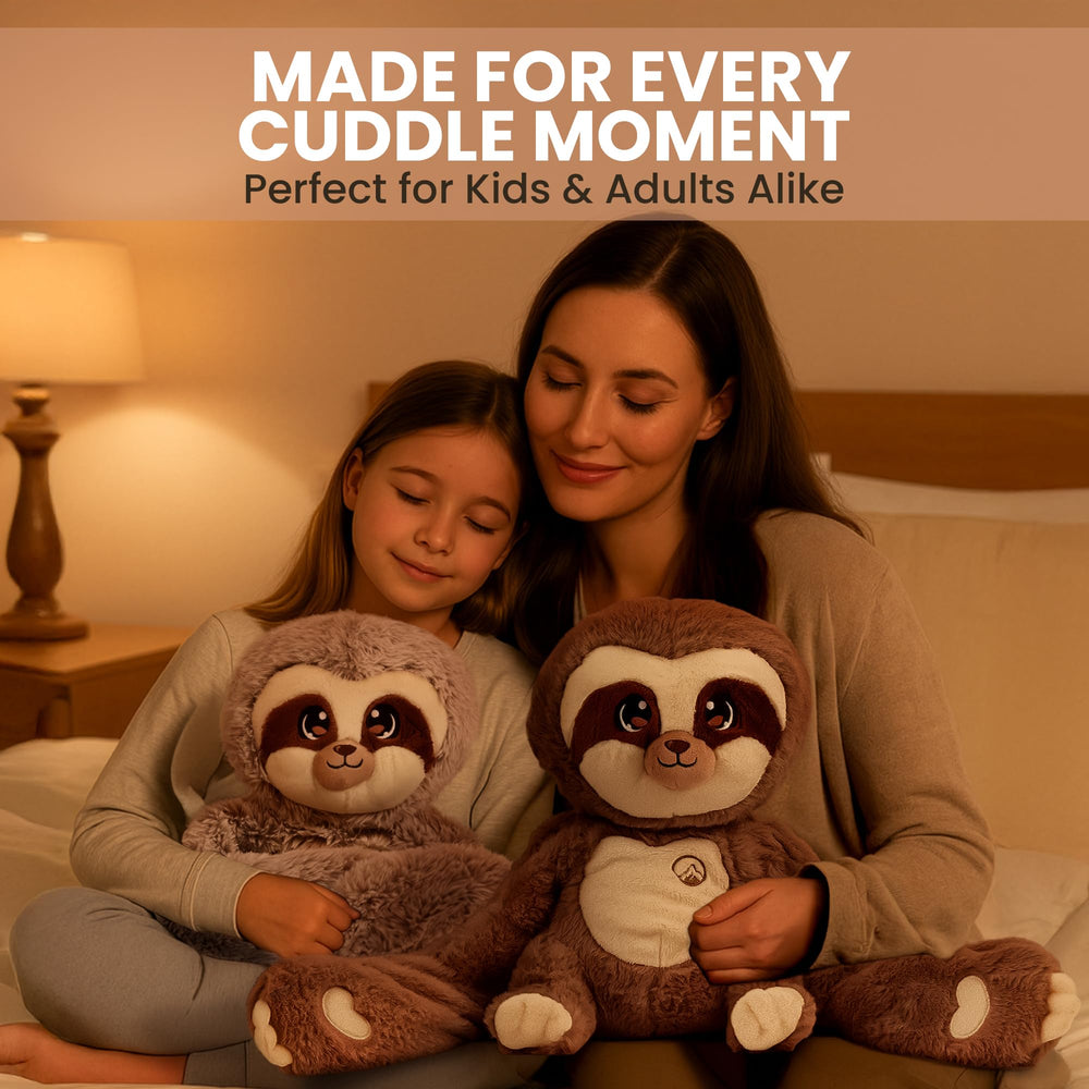 Huggle Healers Marshmallow Sloth premium plush fur, durable and soft