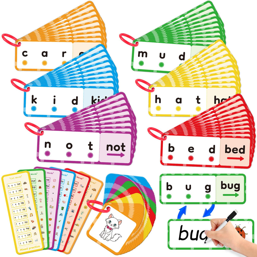 HugHush CVC Word Games set cover organized for easy storage and travel.