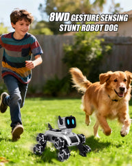 HuiJuKeJi robot dog with mecanum wheels for versatile movement