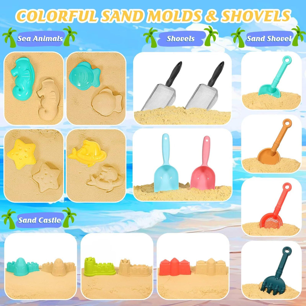 HUITEM beach shovels for fast sandcastle building and dunes.