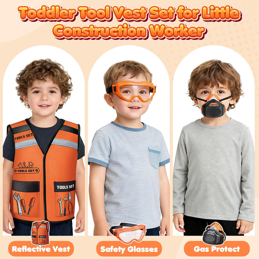 HUITEM Kids tool set wooden pieces and fasteners spark storytelling.