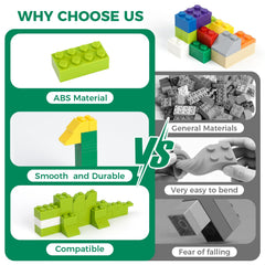 HUIZDQ bricks with rounded corners for safe building sessions