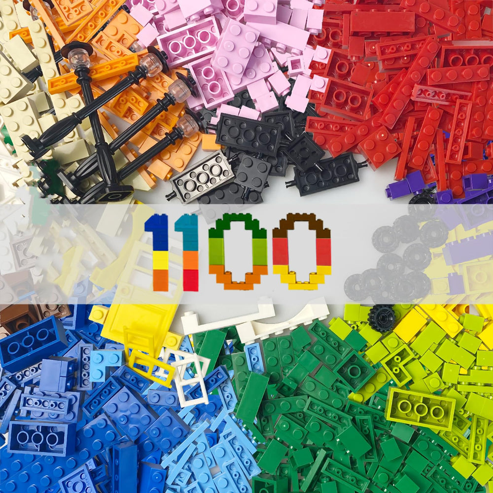 HUIZDQ 1100-pcs blocks with wheels for creative vehicle builds