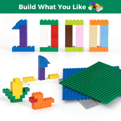 HUIZDQ building blocks assembly with varied colors for endless designs