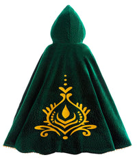 Hulaha princess cape in soft velvet provides comfortable warmth during chilly outings.