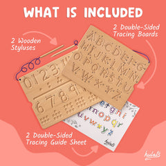 Hulats Montessori-style wooden board supports fine motor development.
