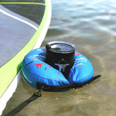 Human Bobber blue large deflates for compact storage and transport