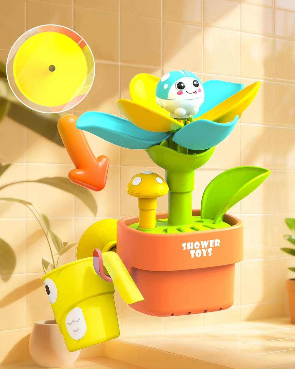 Humzo educational bath toy introduces full and empty concepts.