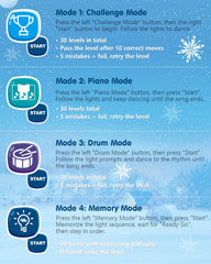 Humzo Frozen dance mat mode Drum encourages energetic movement with percussive cues.