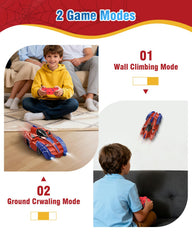 Humzo Spider Hero on-wall action climbs smoothly on vertical surfaces.
