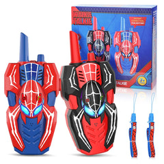 Humzo Spider Hero walkie talkies front view, durable kid-friendly communicator for adventures