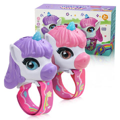 Humzo Unicorn Walkie Talkies two-pack with wrist straps for easy hands-free play.
