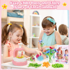 Hunfur colorful fabric petals spread out, inviting tactile play and fine motor practice.