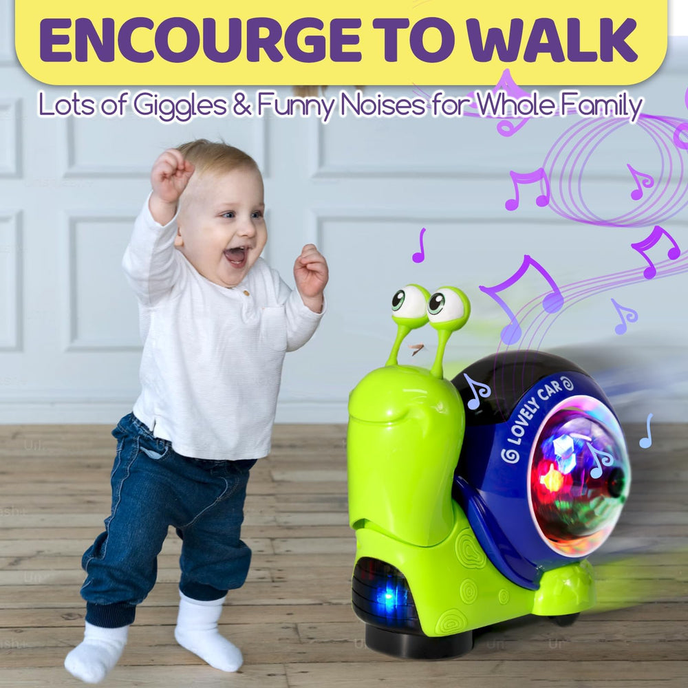 Hunfur snail toy 360 degree wheels enable versatile floor movement
