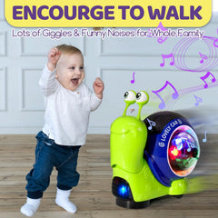 Hunfur snail toy 360 degree wheels enable versatile floor movement