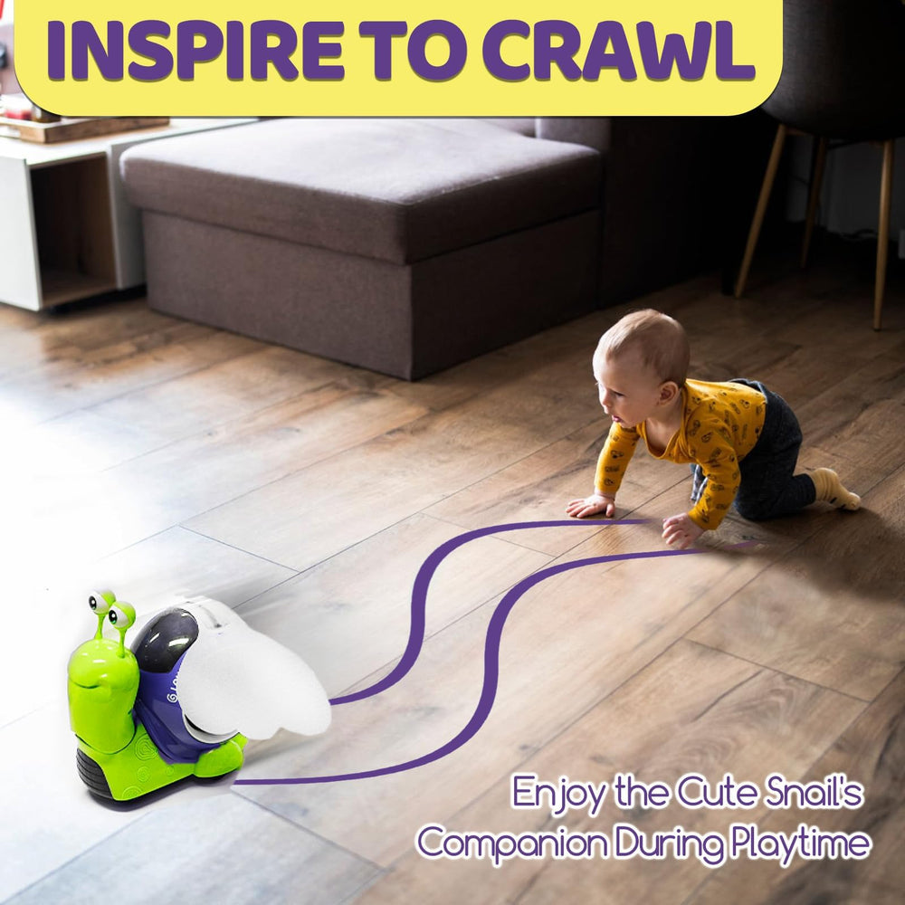 Hunfur snail toy designed for safe engaging floor play for babies