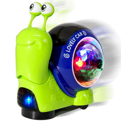 Hunfur snail toy with LED lights captivates toddlers during play