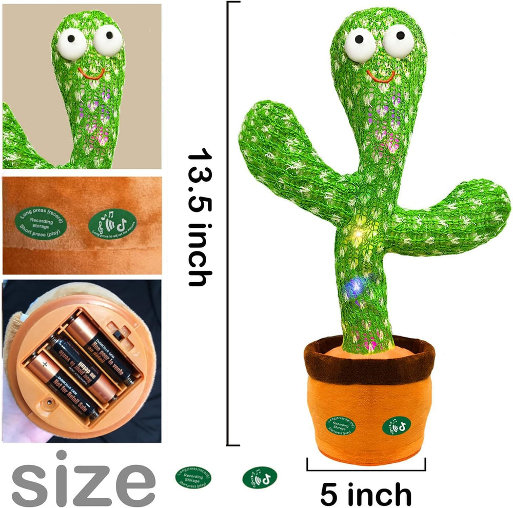 Hunfur Sunny the Cactus toy stands sturdily on a table for safe display.