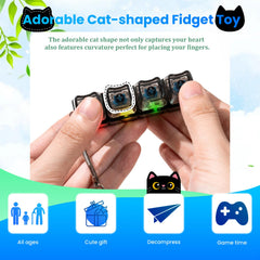 Hunfuthr cat keyboard fidget black LED-lit design convenient for on-the-go calm.