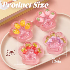 Hunfuthr clear cat paw close-up shows premium soft material for gentle squeezing