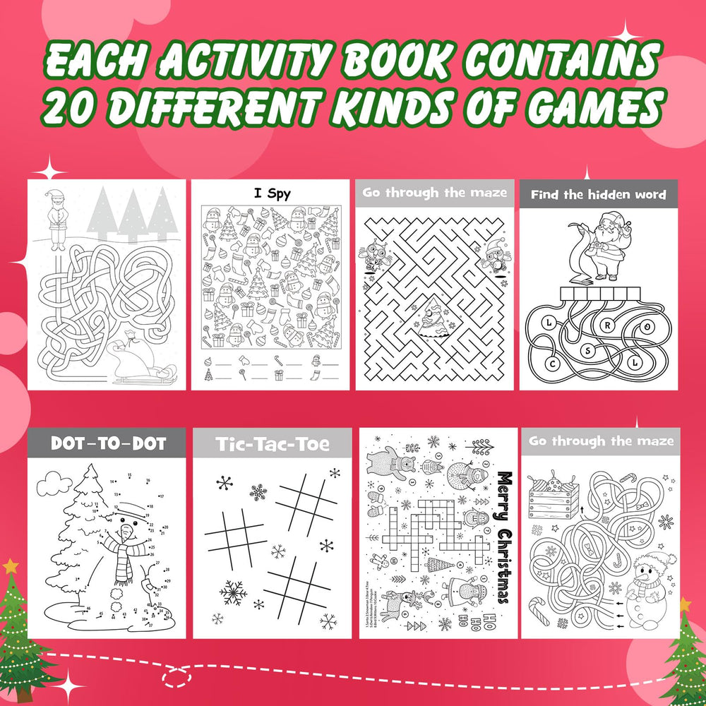 Hungdao Christmas mini activity book tree pattern, sparks curious, mindful play