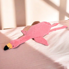 Huniupore flamingo plush fur texture close-up shows soft touch