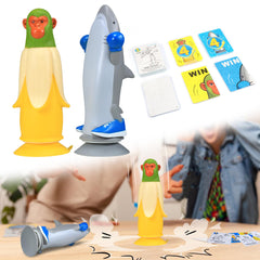 HUNKING Banana Monkey vs SharkMan setup image, easy to learn for all ages.