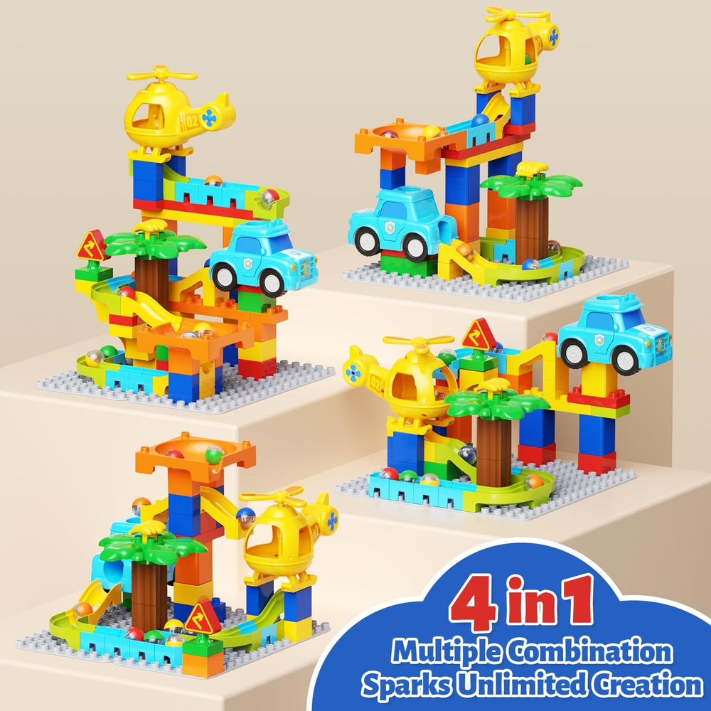 Hunloot compatible large blocks with airplanes and police cars boost imaginative STEM play