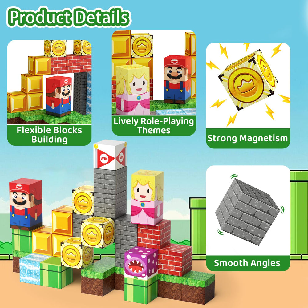 Hunloot magnetic cubes built to last for daily, safe play