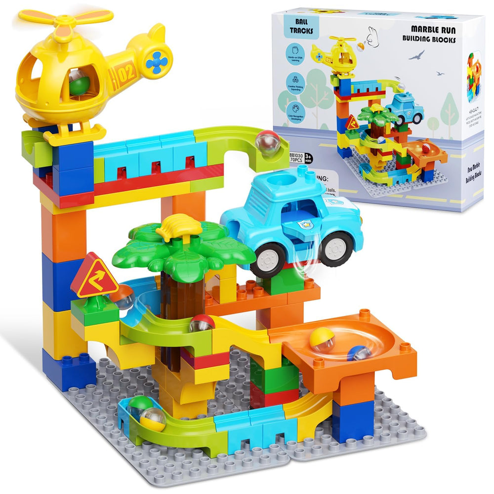 Hunloot stable marble track ensures smooth runs and easy assembly for kids