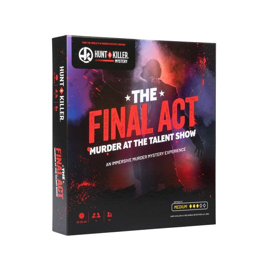 Hunt A Killer Final Act Talent Show cover, immersive detective experience for groups at home.