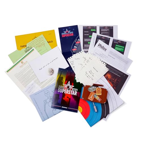 Hunt A Killer Final Act Talent Show evidence kit ready for close inspection and deduction.
