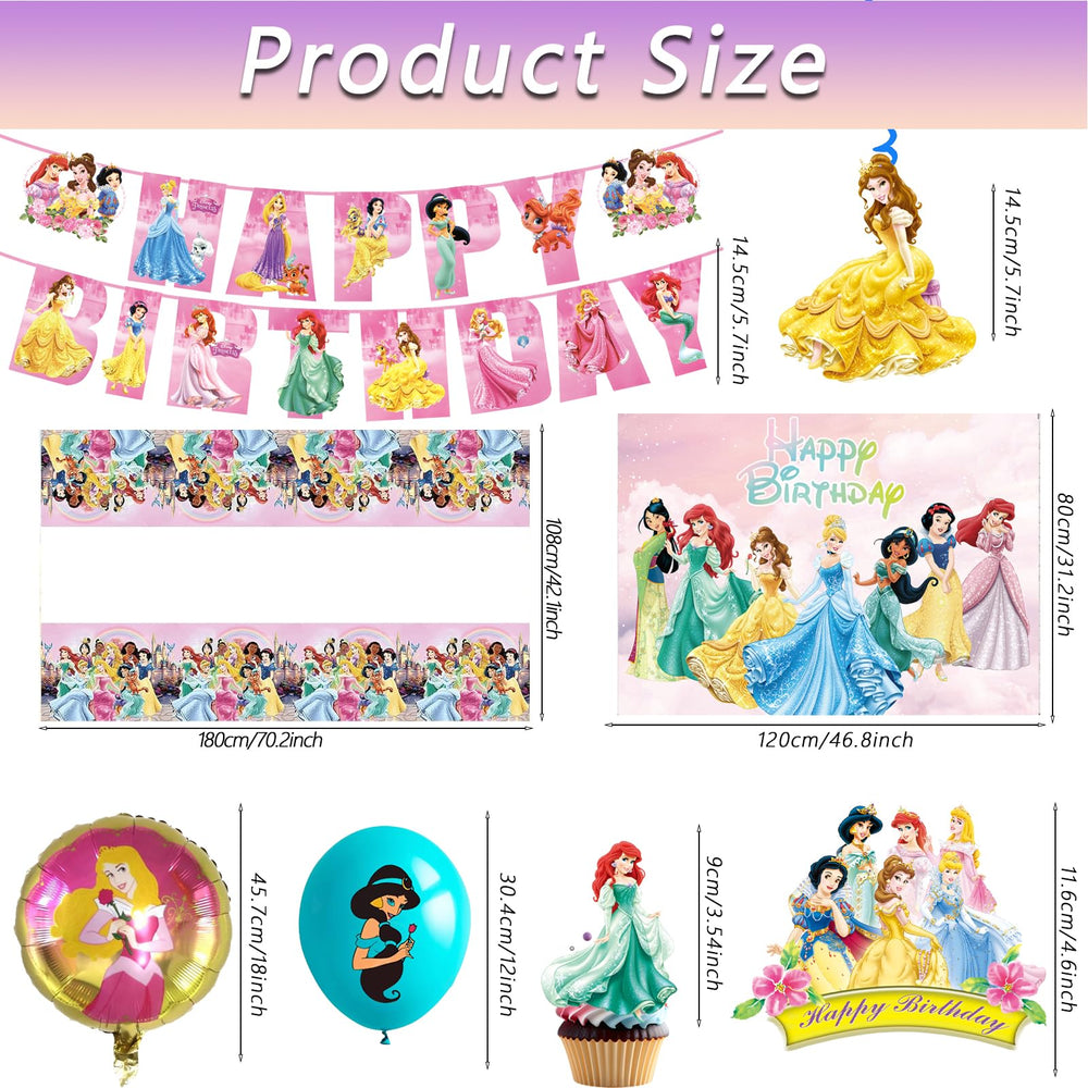 Hupalun princess balloons set enhances the festive atmosphere for kids.