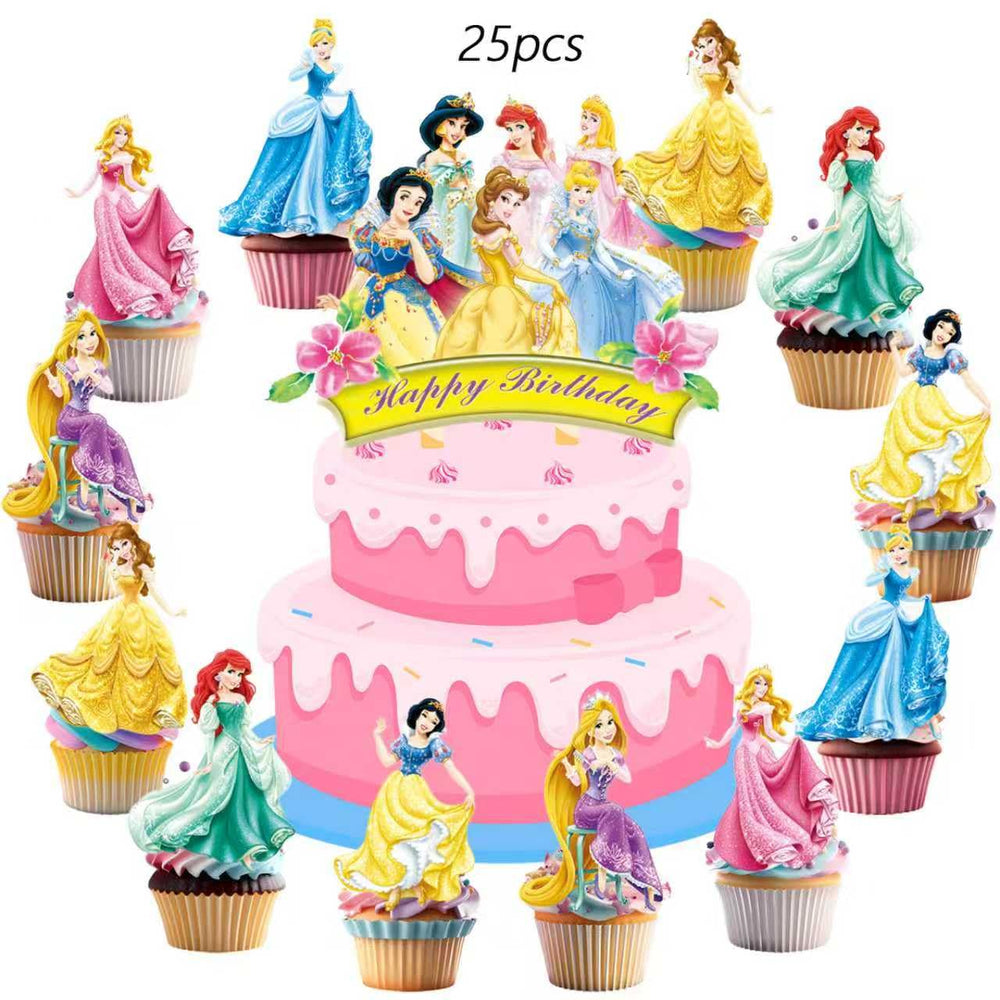Hupalun princess cupcake toppers decorate treats with charm.