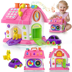 Hurdaos Montessori toy house with musical bird for early listening skills.