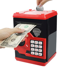HUSAN Piggy Bank front view shows secure, kid-friendly design for saving