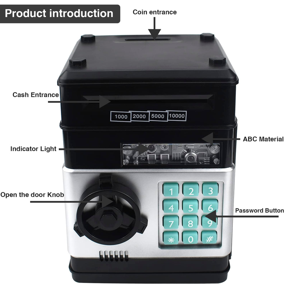 HUSAN piggy bank bill slot for quick deposits