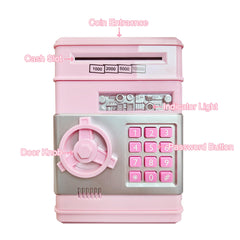 HUSAN piggy bank 4-digit password lock keeps savings private.