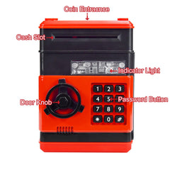 HUSAN piggy bank password lock demonstrates four-digit protection for savings