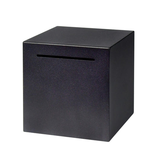 HUSAN piggy bank unbreakable metal, front view highlights durability for cash and coins.